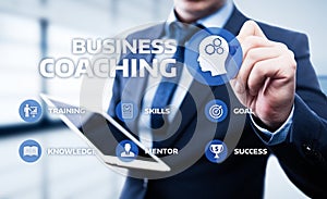 Coaching Mentoring Education Business Training Development E-learning Concept