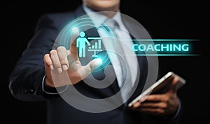 Coaching Mentoring Education Business Training Development E-learning Concept