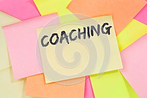 Coaching and mentoring education training workshop learning seminar note paper