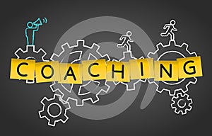 Coaching Mentoring Training Advice Gear Concept Background
