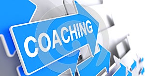 Coaching - Message on the Blue Cursor. 3D.