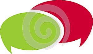 Two speech bubbles, communication, speech bubble logo, speech bubble icon, speech bubble background, people logo