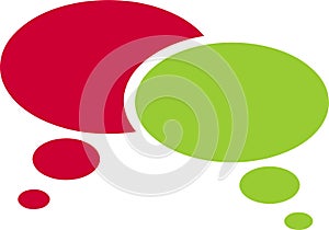 Two speech bubbles, communication, speech bubble logo, speech bubble icon, speech bubble background, people logo