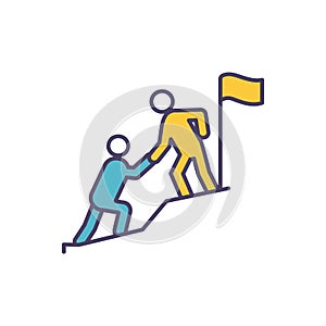 Coaching RGB color icon