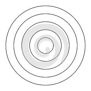 Coaching wheel. Life blank. Polar grid of 4 concentric circles. Circle diagram divided on segments. Wheel of life.