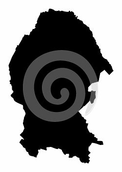 Coahuila State silhouette map