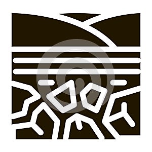 coal in bowels of earth icon Vector Glyph Illustration