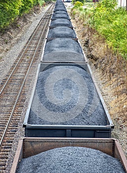 Coal Cars On A Freight Train REVISED