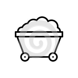 Coal cart icon vector illustration