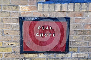 Coal Chute entry into the foundation of a building