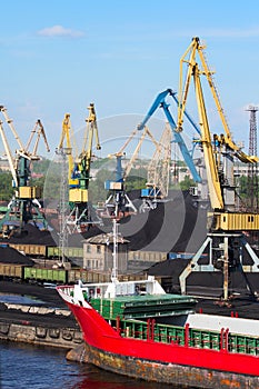 Coal cranes in port