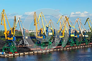 Coal cranes in port