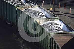 Coal delivery on railway