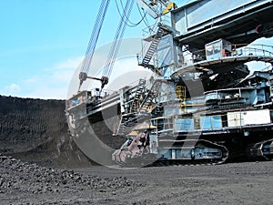 Coal digger in action