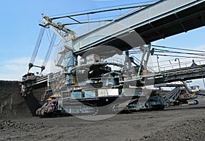 Coal digger in action