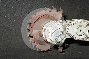 Coal extraction: Coal mine excavator