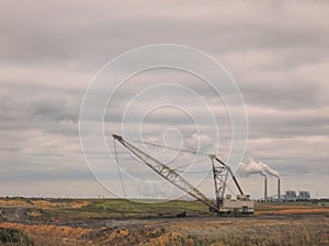 Coal-Fired Power Plant w/ Drag-Line Crane