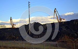 Coal heaps Thermoelectric power plant