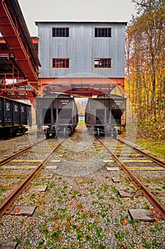 Coal Hopper Cars at Blue Heron Mining Community, KY