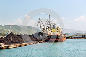 Coal in the industrial port