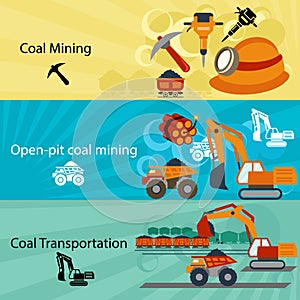 Coal industry banners set