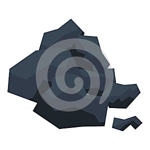 Coal lode icon, isometric style