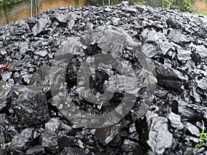 coal, lumps coal, coal mine, pile of lumps of coal photo