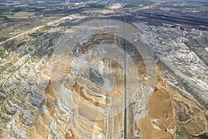 Coal mine, aerial view