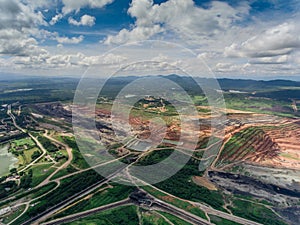 Coal Mine in Aerial View