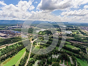 Coal Mine in Aerial View