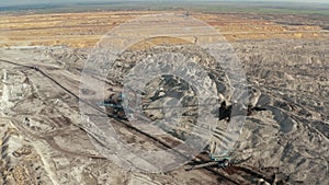 Coal Mine Excavation Drone Footage