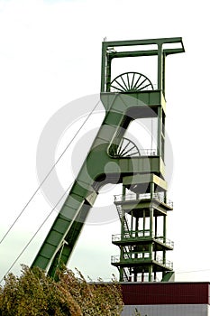 Coal mine headgear tower