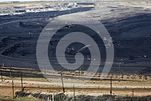 Coal mine and railroad in Kazakstan