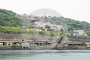 Coal mine ruins in Ikeshima, Nagasaki, Japan