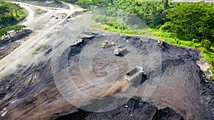 Coal Mining Aerial Borneo Indonesia