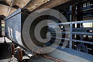 Coal mining cart, wagon, Marcinelle, Charleroi, Belgium