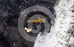 Coal mining open pit