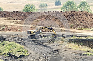 Coal mining operations, construction site