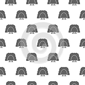 Coal mining seamless pattern isolated on white background