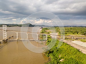 Coal Mining and Shipping port aerial view