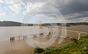 Coal Mining and Shipping port aerial view