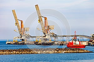 Coal pier at morning