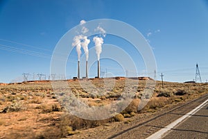 Coal power plant in the desert