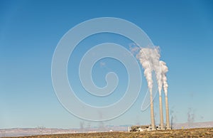 Coal power plant operate in desert