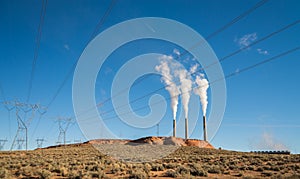 Coal power plant operate in desert