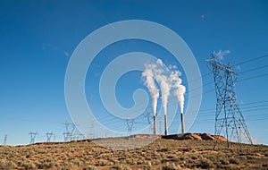 Coal power plant operate in desert