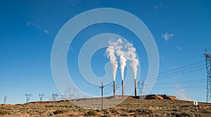 Coal power plant operate in desert