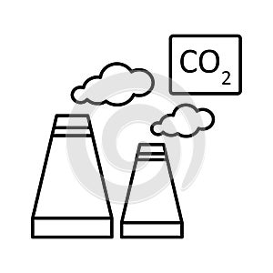 Coal power plant Vector Icon which can easily modify or edit