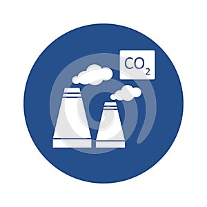 Coal power plant Vector Icon which can easily modify or edit