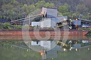 Coal preparation plant on Monongahela River Near Morgantown, West Virginia